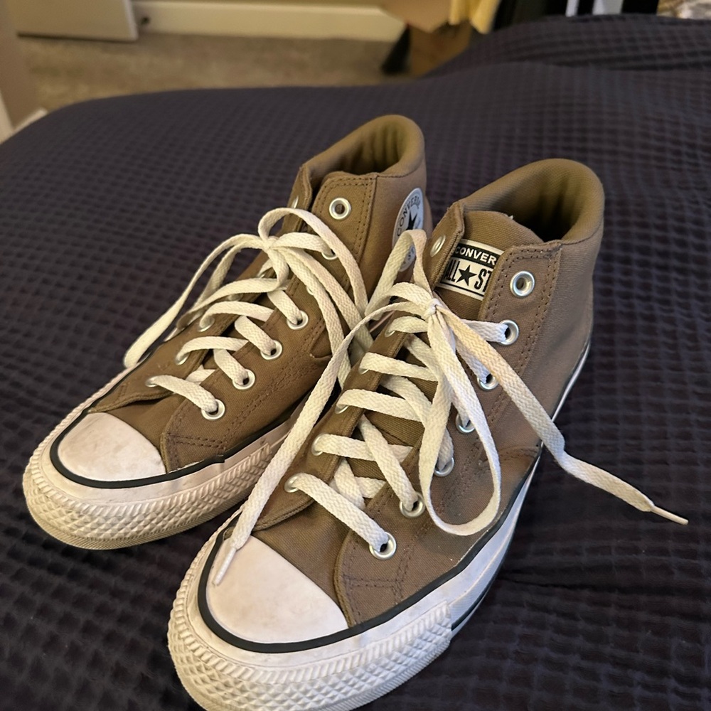 Converse Classic Brown High-Tops with White Accents